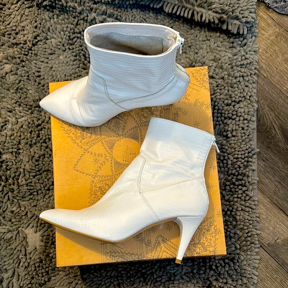 White Ankle Boots Free People